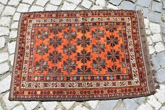 Terrific Antique Tribal Rug 2’5 x 3’3 ft Awesome Tribal Completely Pillow Rug