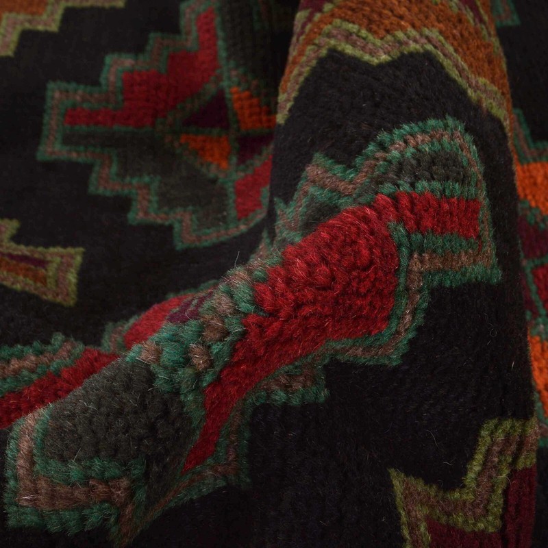 Customary Tribal Afghan Artisans Wool Antique Carpets 3'11"x6'1" FT Rugs W28018 gallery