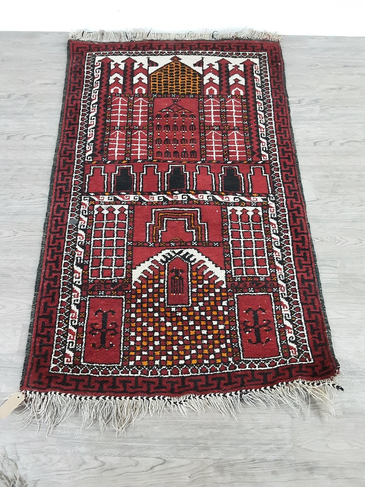 AFGHAN VILLAGE PRAYER MAT 122cc by 78cm mat rug persian