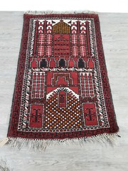 AFGHAN VILLAGE PRAYER MAT 122cc by 78cm mat rug persian