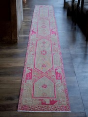 Turkish Runner Rug, HandMade Rug, Tribal Rug PINK Runner Rug 2 x 11 ft Runner