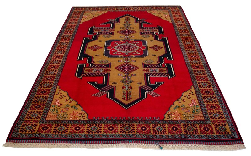 Vintage 1960s Handwoven Turkish Rug 6’8” x 9’11” – Unused Wool with Natural Dyes gallery