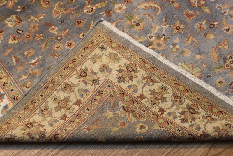 8' X 5' HANDMADE WOOL RUG, BLUE COLOR TRADITIONAL FLORAL DESIGN 5x8 ft Knotted gallery