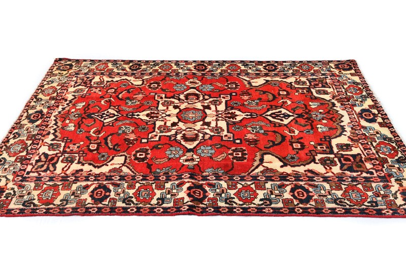Hand-Knotted Vintage Oriental Rug Tribal Farmhouse Boho Decor Carpet 4'8X6'4 ft gallery