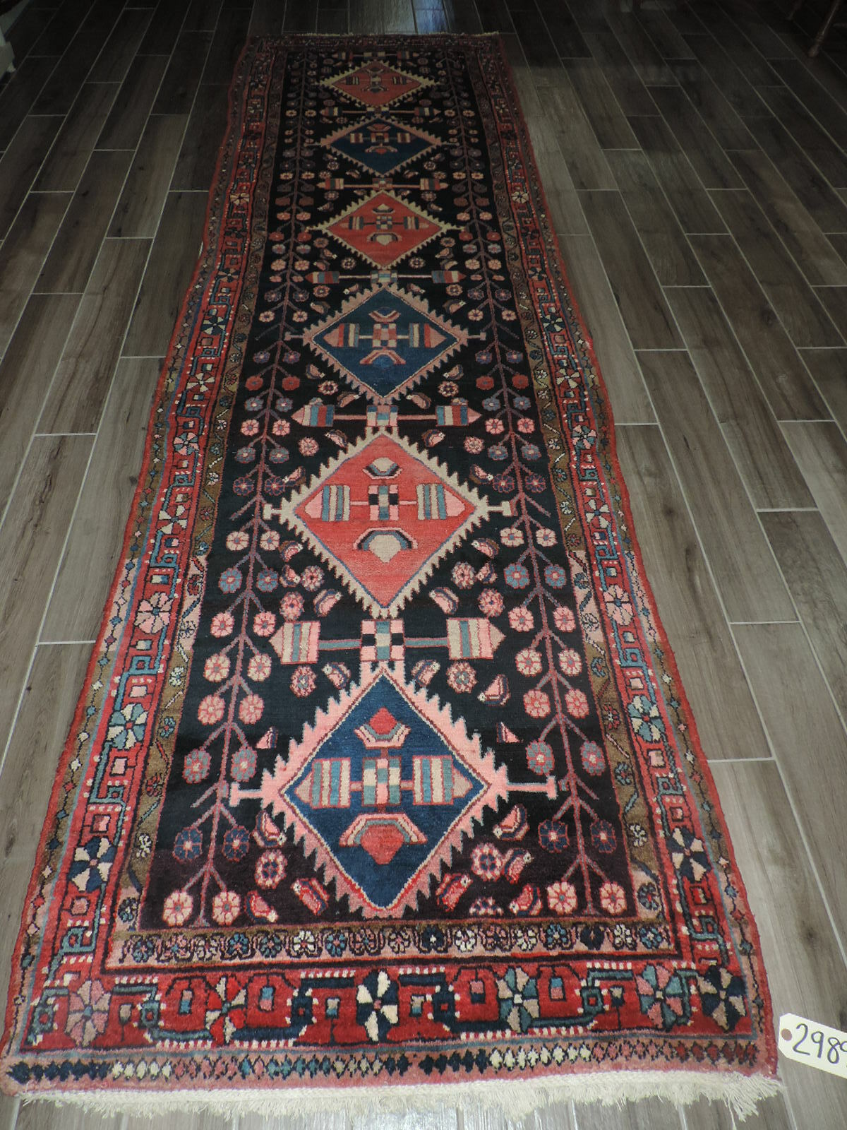 4x13ft. Semi Antique Malayer Wool Runner gallery