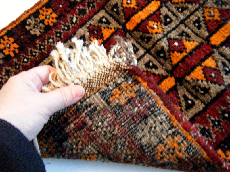 Small Antique Afgan Rug 18" x 24" Handmade All Wool Balouch Ethnic Kilim gallery