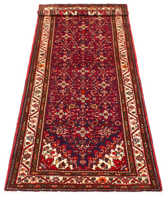 3'5" x 10'2" Vintage Hand-knotted Runner Rug Traditional Oriental Wool Carpet gallery