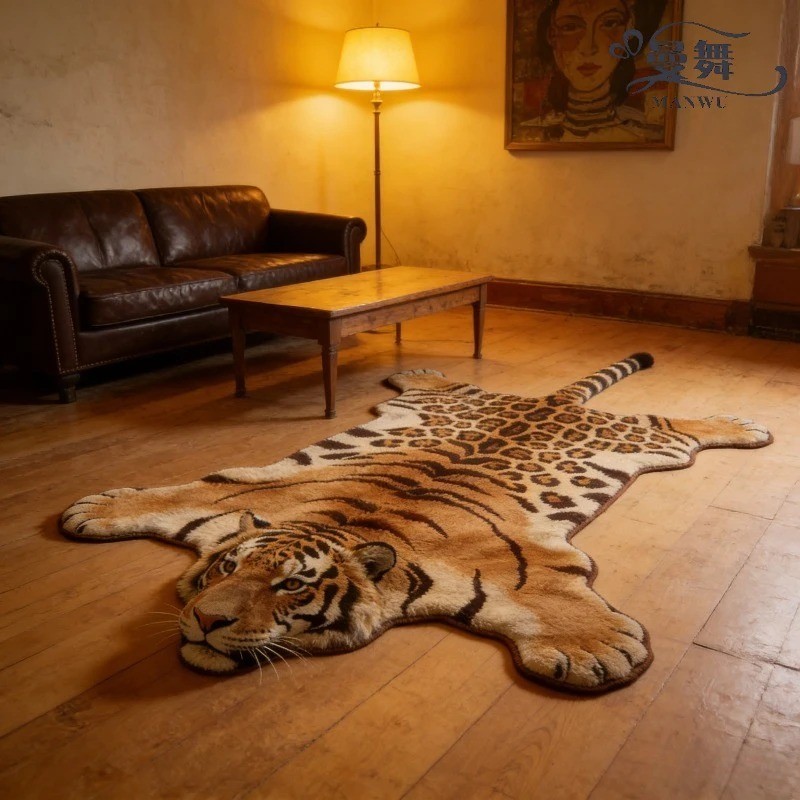 Tiger Stripe Animal Design Rug – Fun Non-Slip Washable Carpet for Bedroom gallery
