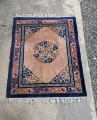 Vintage Traditional Handmade Chinese Peking Floral Rug 161x122cm