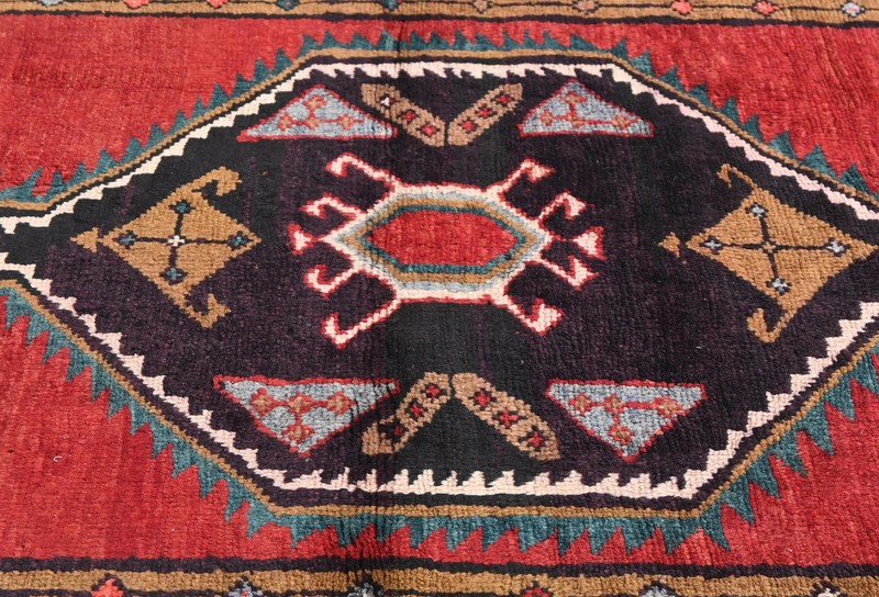 Vintage Plum Tribal Hand-Knotted 4X13 ft Wide Runner Wool Rug Oriental Carpet gallery