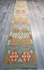 Vintage Kilim Traditional Hand Made Oriental Wool Kilim 3x16ft 81cmx498