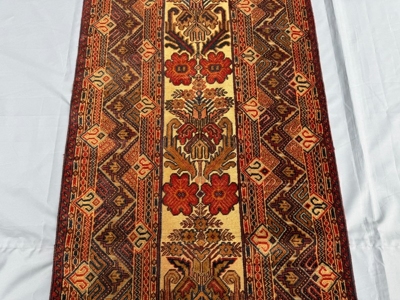 Fine Antique Afghan Runner Rug 3x12 ft Handmade Persian Style Tribal Hallway Rug gallery