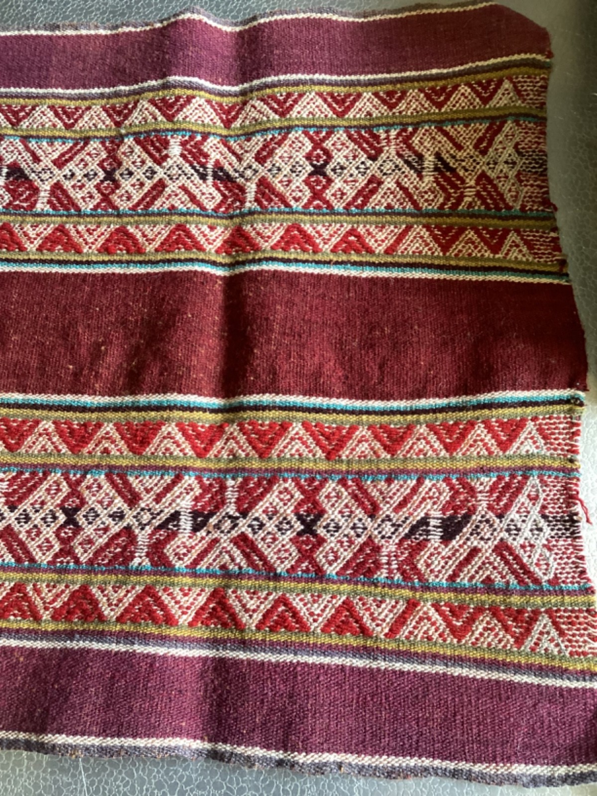 Peruvian Textile 33” x 8” Rug/Matt in Very Good Condition gallery