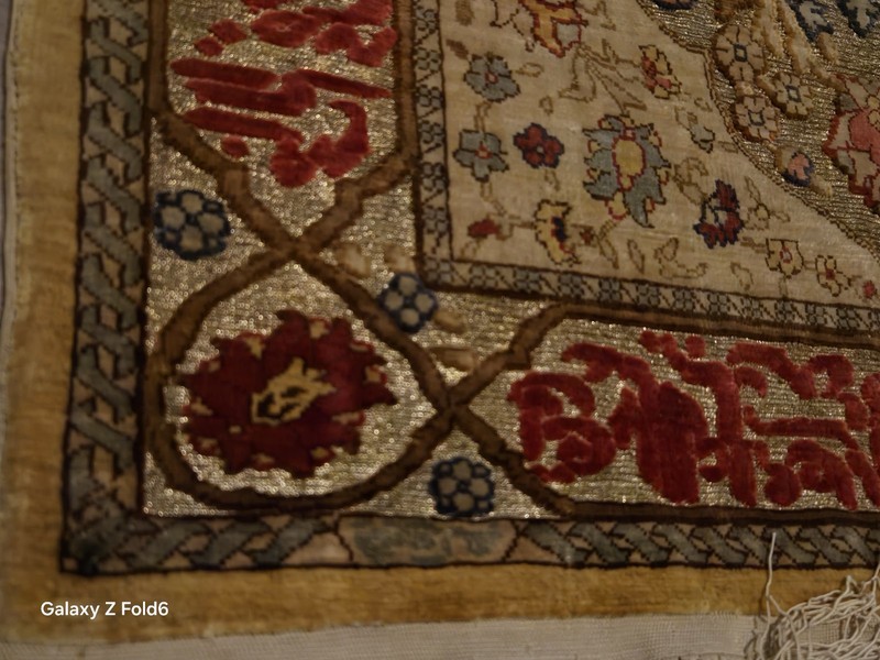 FINE 100% SILK GENUINE SOUF HEREKE TURKISH RUG RAISED PILE & METAL YARN gallery
