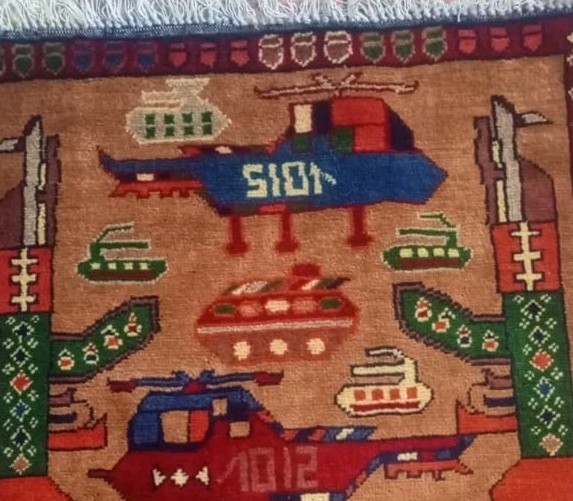 Handmade Afghani War Rug Great Quality Beautiful Design Size 81x57cm gallery