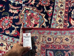 RED VINTAGE RUG 10×13 ANTIQUE hand-knotted handmade BLUE oriental 9×12 10×14 ft