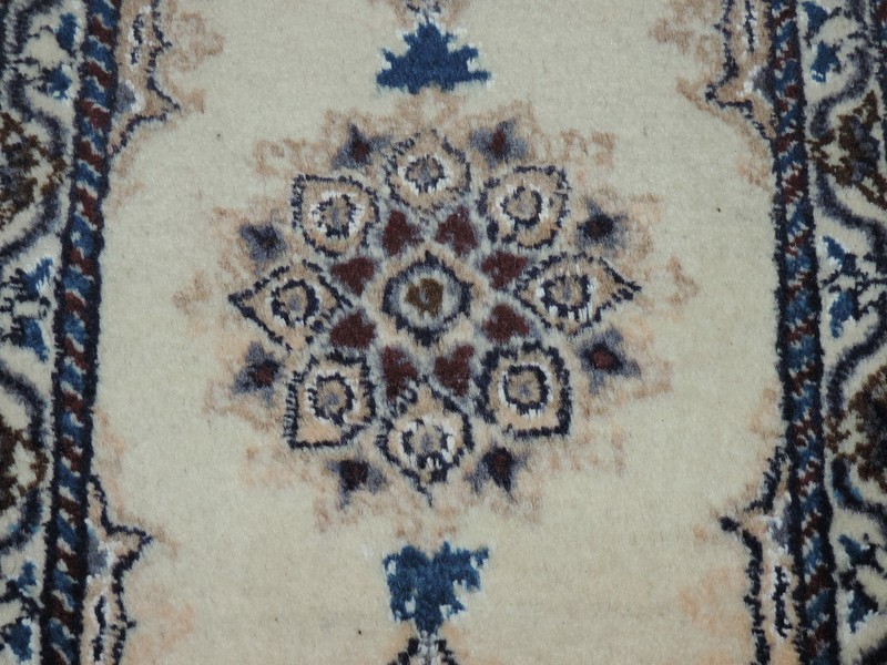 Handmade Nain Wool and Silk Rug gallery