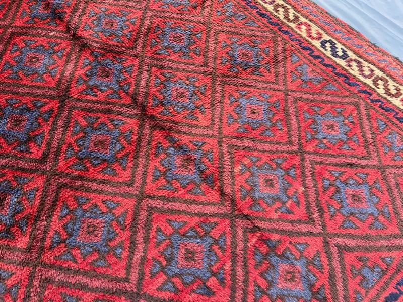 Vintage Afghan Rug 4'2 x 6'4 ft – Hand Knotted Wool Moroccan Style Area Carpet gallery