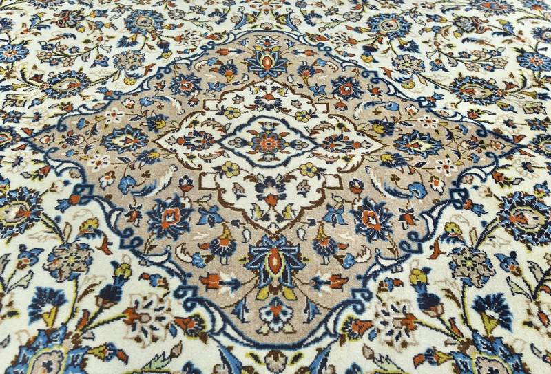 8x12 ft Vintage Cream Wool Oriental Rug Floral Design Decor Carpet gallery