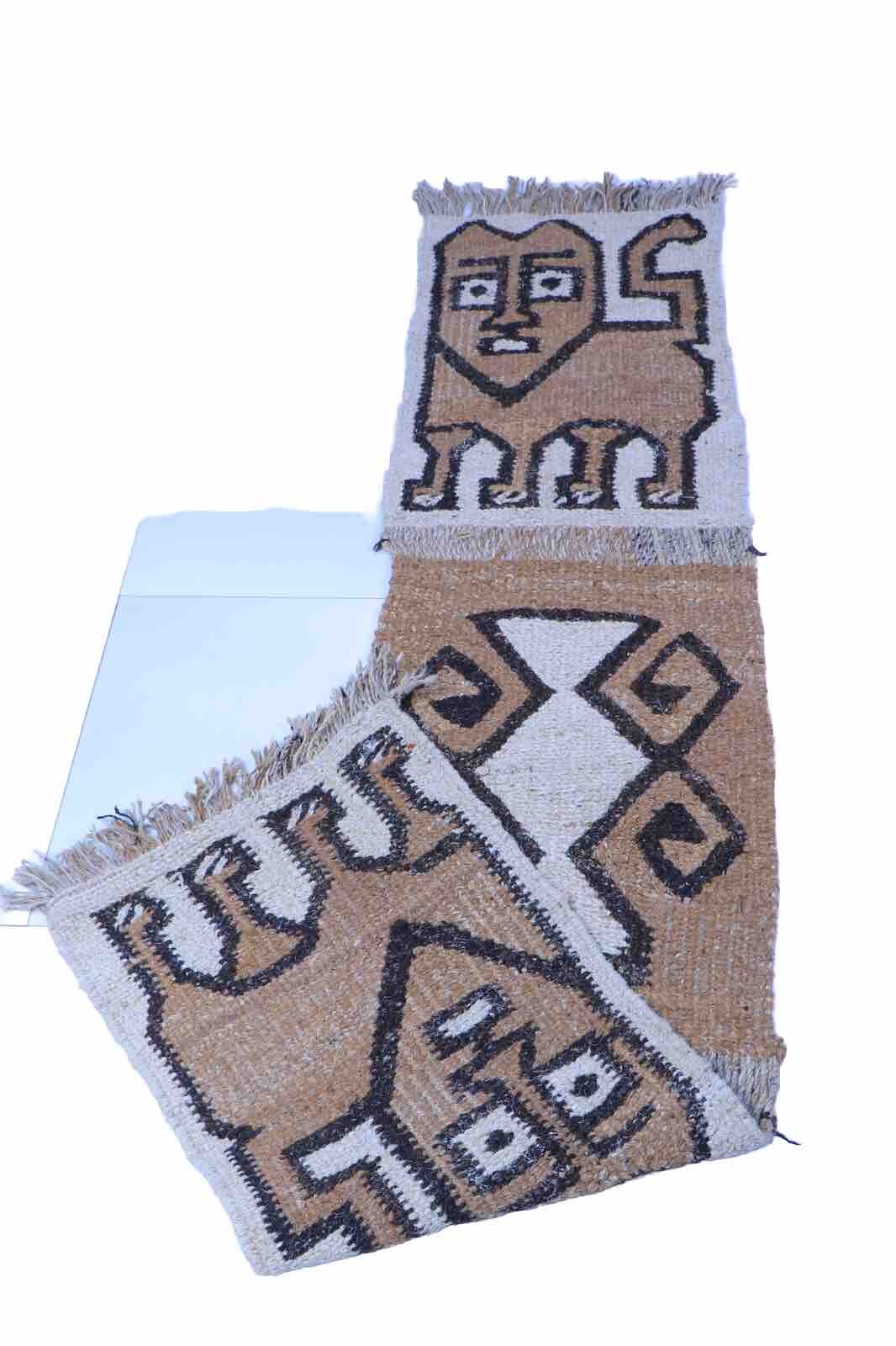 Vintage Big Ethiopian Hand Woven Lion of Judah Wall Hanging/Rug gallery