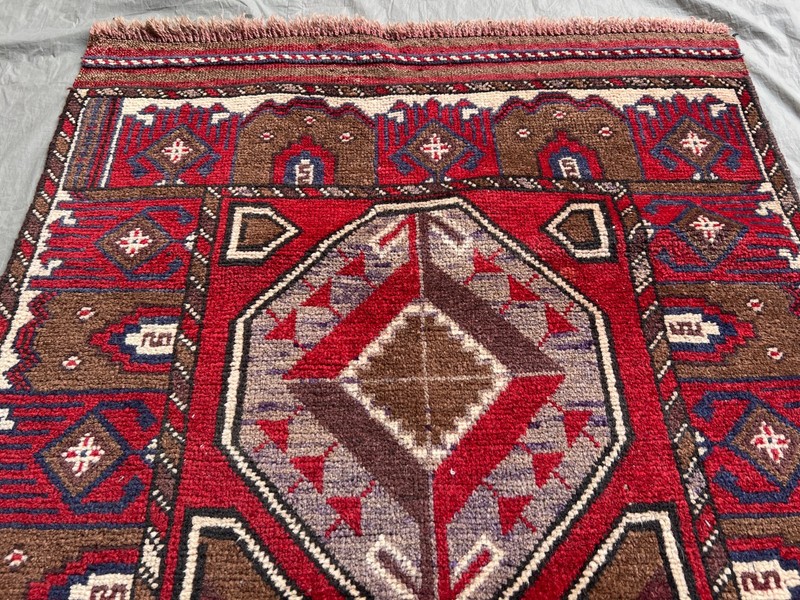 Vintage Afghan Baluchi Rug 2'9x4'6 Ft Hand Knotted Wool Soft Tribal Accent Rug gallery