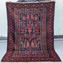 125 X 175 cm COLLECTORS’ ITEM Antique Gorgeous Afghan Belouch Nomad Jan Bagi Rug