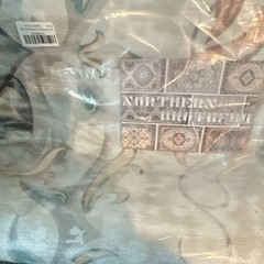 Northern Brothers Floral & Nature Panels Beige Green Brown Decorative Rug
