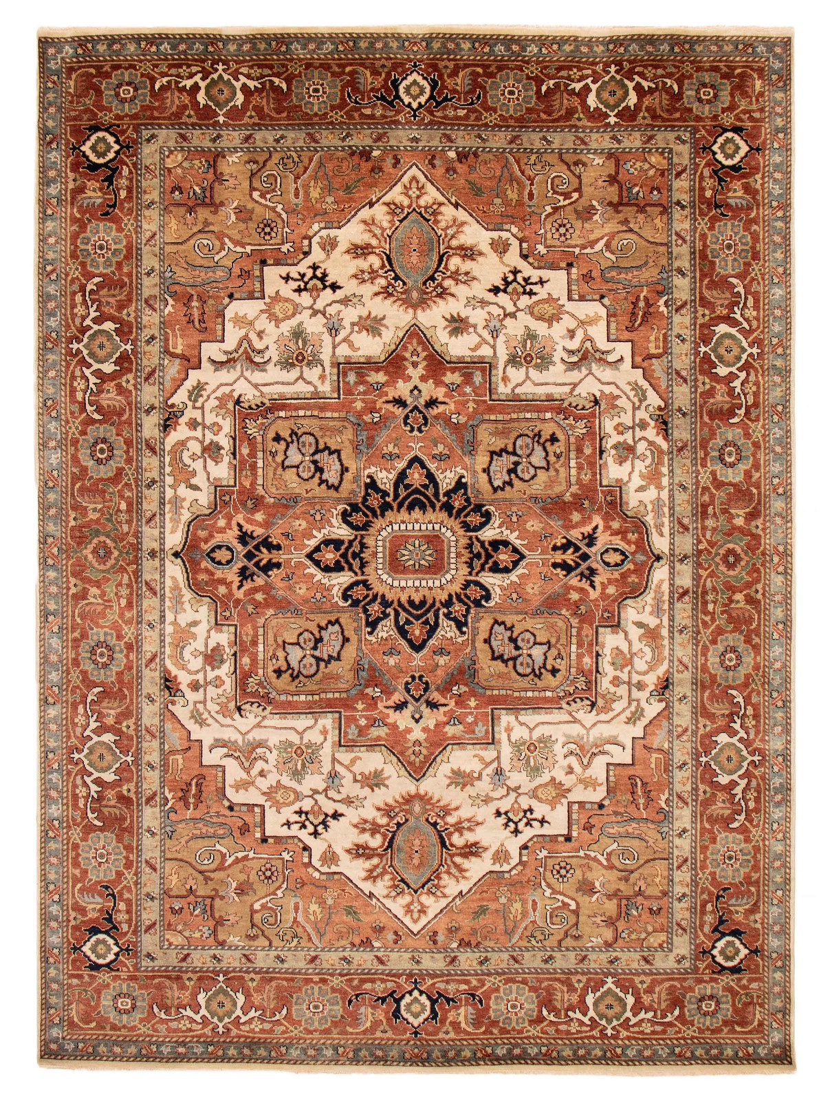 Vintage Traditional Hand-Knotted Area Rug 8'7" x 11'9" Oriental Wool Carpet gallery