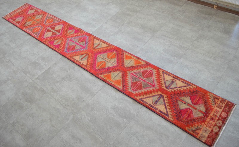 2x13 Runner Rug Hand Made Long Narrow Hallway Rug Low Pile. Actual 1.9 x 12.6 ft gallery