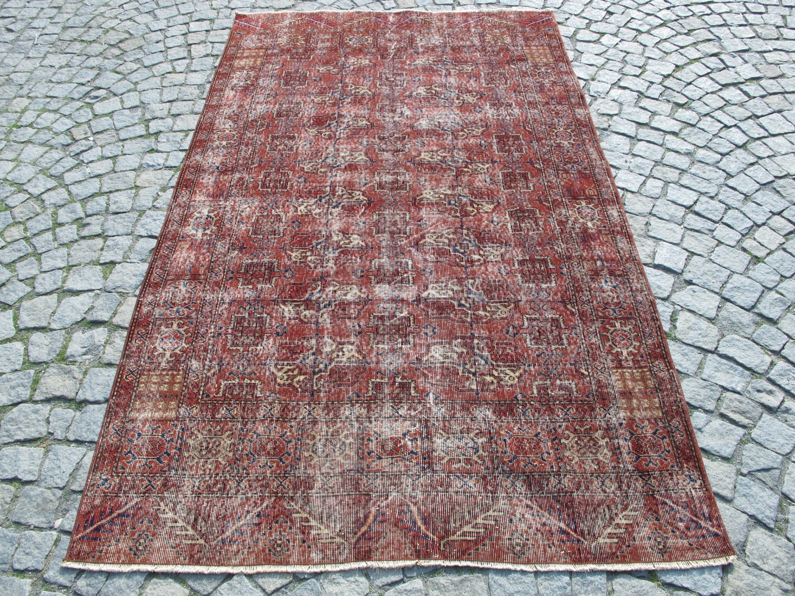 Authentic Vintage Turkish Rug Hand-knotted Wool Carpet distressed boho aesthetic gallery