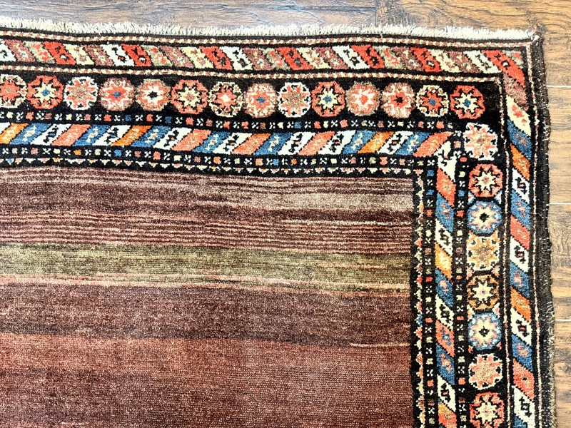 Antique Per'sian Rug 4x7 Sarab Tribal Carpet Open FIeld Handmade Wool Brown gallery
