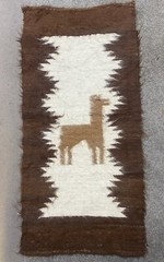 Vintage Turkish Angora Wool Blanket Kilim Rug Siirt 96x46cm