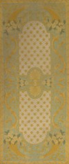 Vegetable Dye Savonnerie Semi-Antiqu Runner Rug 4×10 Ivory Wool Handemade Carpet