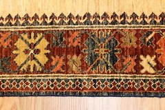 _HANDM-MADE_10 Ft. RUNNER vegetable dye *Oriental rug* Beige Cream HIGH KNOTS