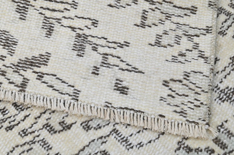 Vintage Turkish Runner Rug 2x5ft Wool Anatolian Handmade Hallway Oushak BEIGE gallery