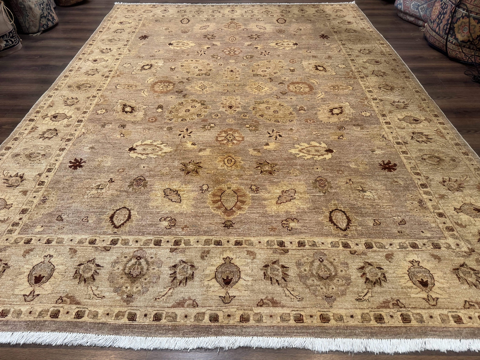 Pakistani Peshawar Rug 8x11 Indo Mahal Traditional Wool Oriental Carpet gallery