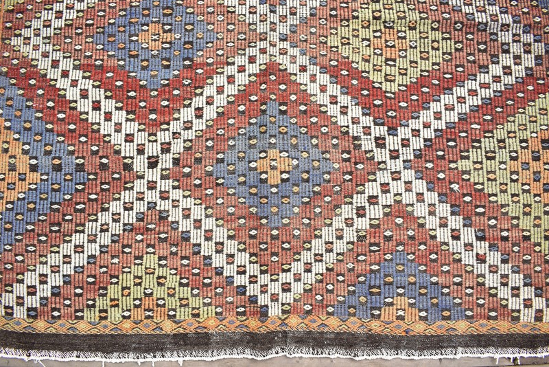Turkish Kilim 78''x133'' Handwoven 200x340cm Primitive Cicim Kilim 6x11 Tent Rug gallery