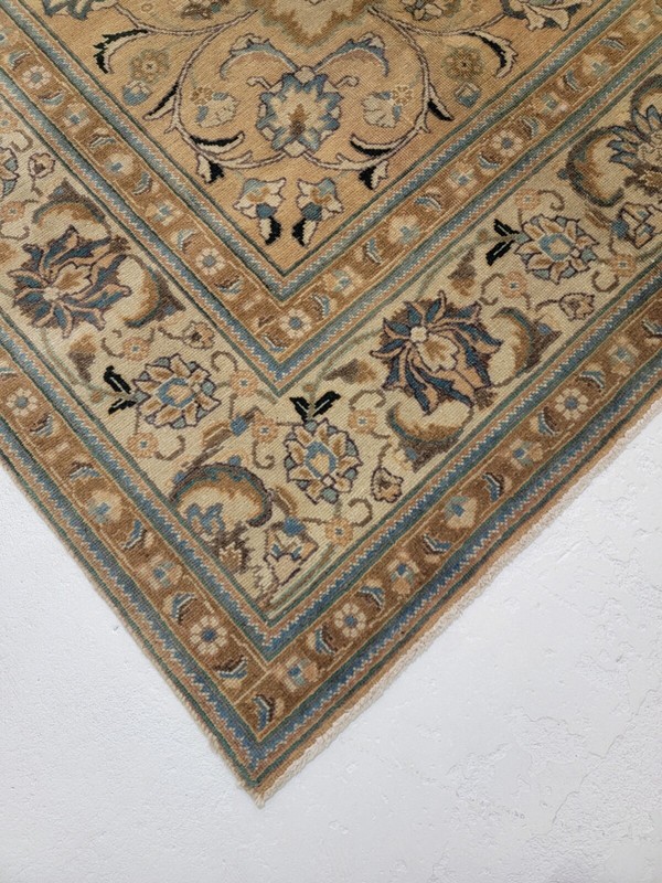 Antique Oriental Hand-Knotted Wool Area Rug Beige/Blue/Brown 9'4" x 12'7" gallery