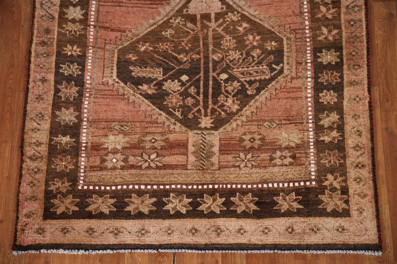 Semi-antique Ardebil 10 ft. Runner Rug Handmade Low Pile Wool Carpet 4x10 gallery
