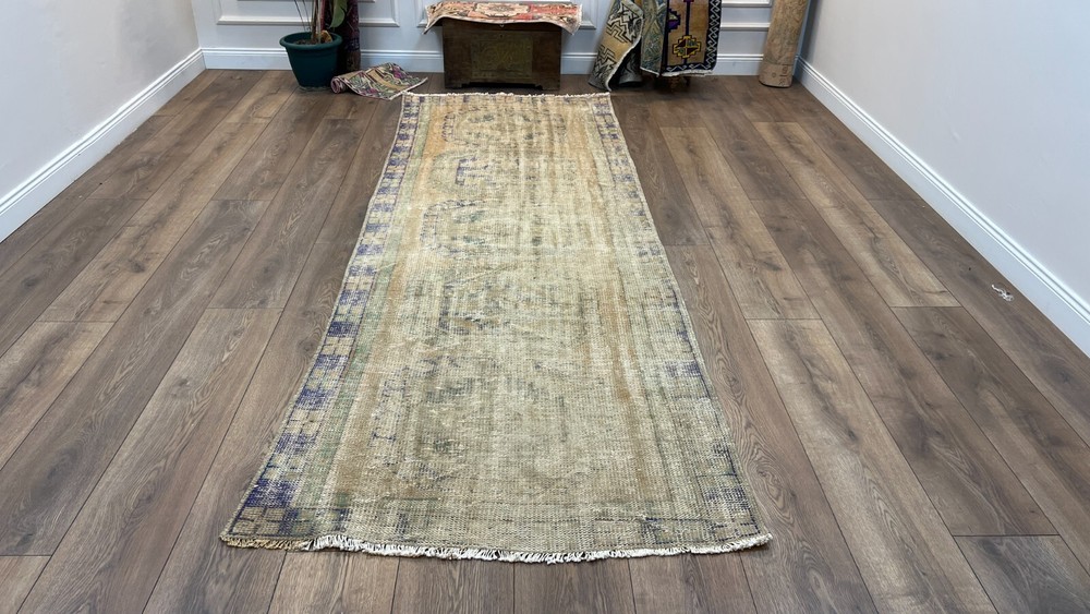 Runner Rug, Pale Orange Runner Rug, Turkish Runner Rug, Turkish Vintage Rug