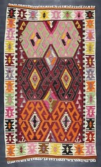 Turkish Mediterranean Nomadic Kilim Rug from Adana Anatolian 5″38′ X 3″35′