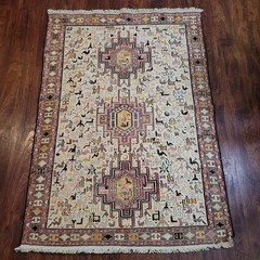 Vintage Handwoven Soumak Rug