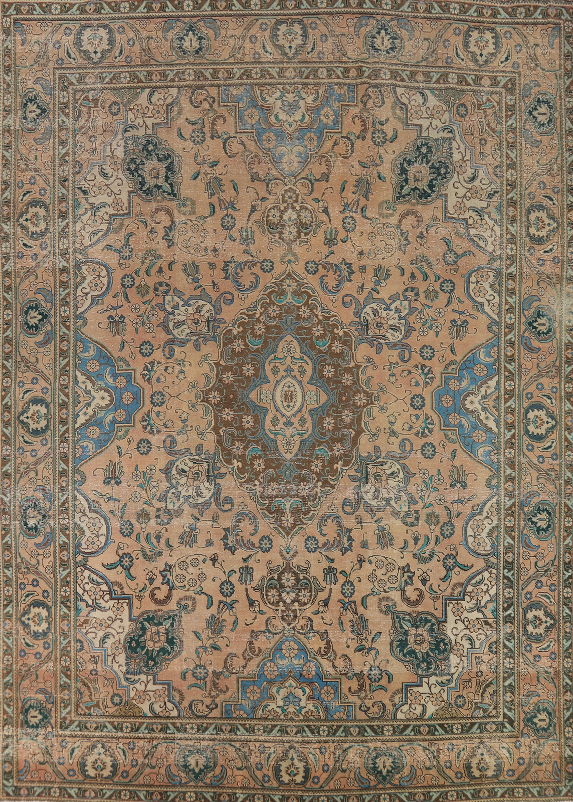 Vintage Tebriz Floral Traditional Area Rug 10x13 Wool Handmade Dining Room Rug gallery