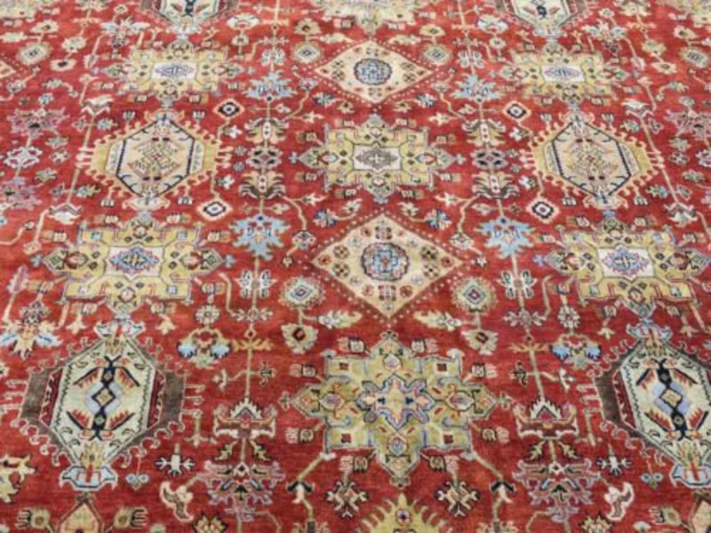 Exquisite Rust Red Color, Original Heriz Collection Rug 11'9" x 14'10" gallery
