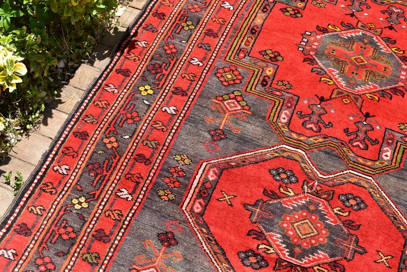 Caucasian Rug 58''x95'' Hand Knotted Vintage Primitive Gray 4x7 Rug 150x242cm gallery