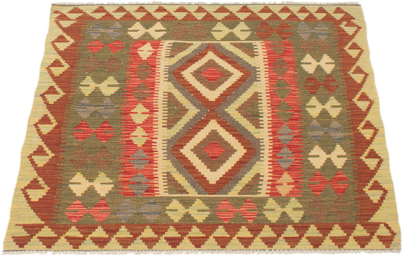 Vintage Hand Woven Area Rug 3'5" x 4'9" Traditional Wool Oriental Carpet gallery