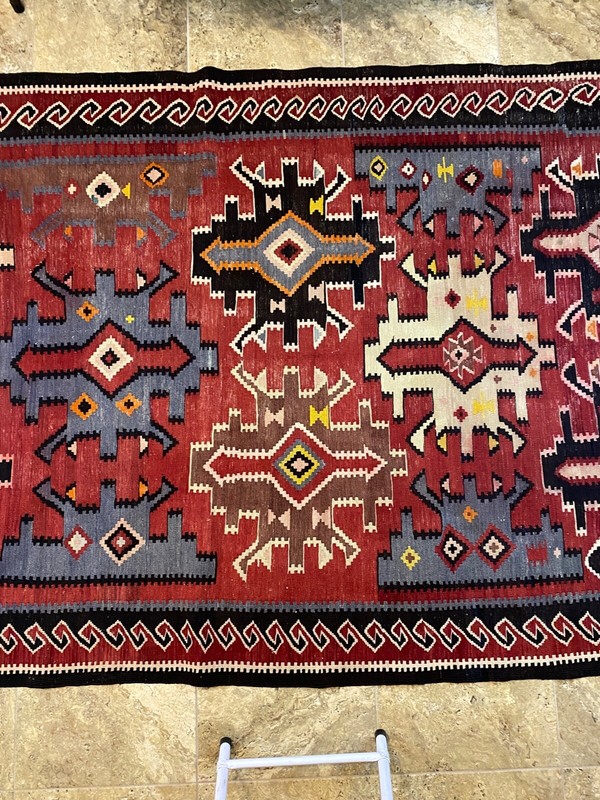 Large Oriental Kilim Tribal Rug Carpet gallery