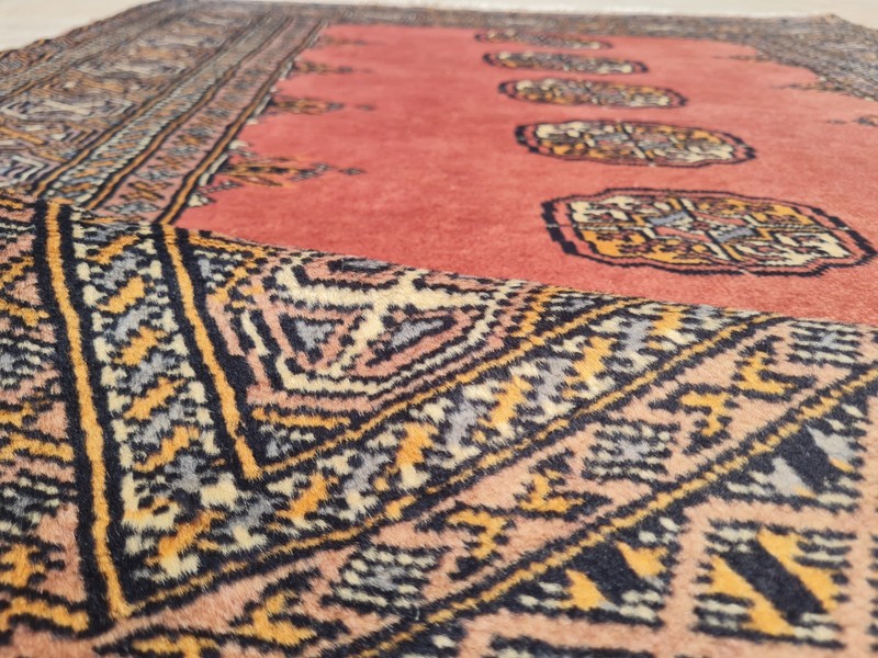 Amazing Hand Knotted Vintage Pakistani Bokhara jhaldar Wool Area Rug 5 x 3 Ft gallery