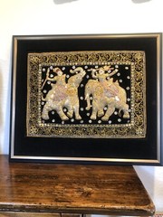 Embroidered Elephants Picture
