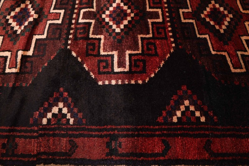 3'8" x 9'1" Vintage Hand-knotted Runner Rug Traditional Oriental Wool Carpet gallery
